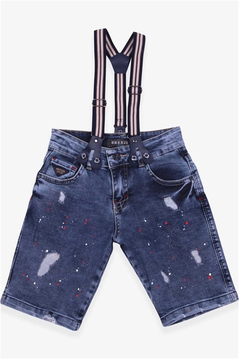 Children's jeans with suspenders - Blue #378976