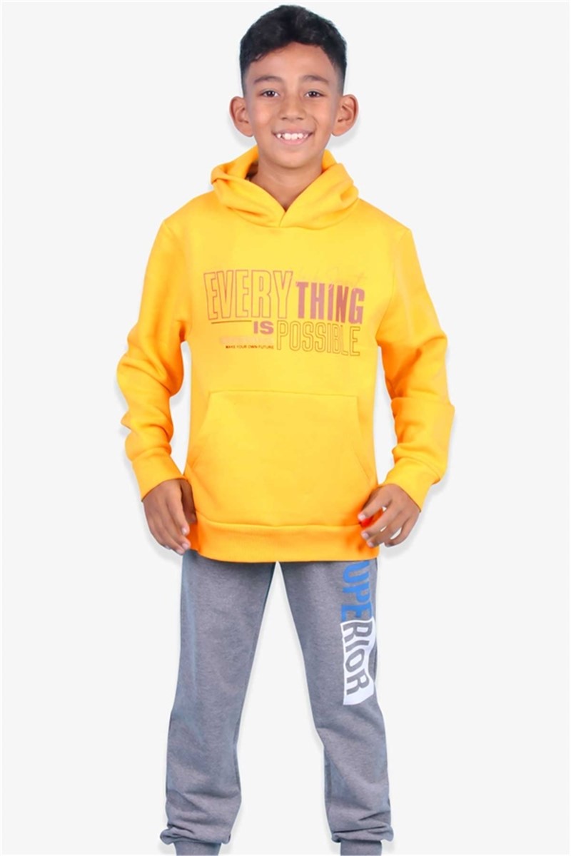 Kids Hooded Sweatshirt - Yellow #378672