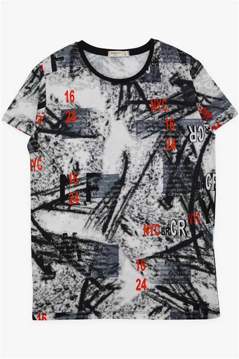 T-shirt da ragazzo con numeri e lettere fantasia colori misti (9-14 anni) #381158