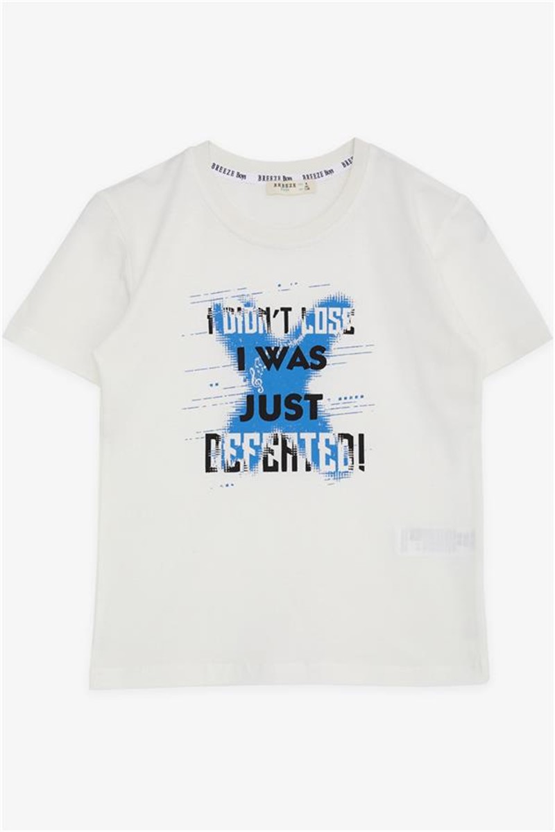 Children's T-shirt for a boy - Ecru #381224