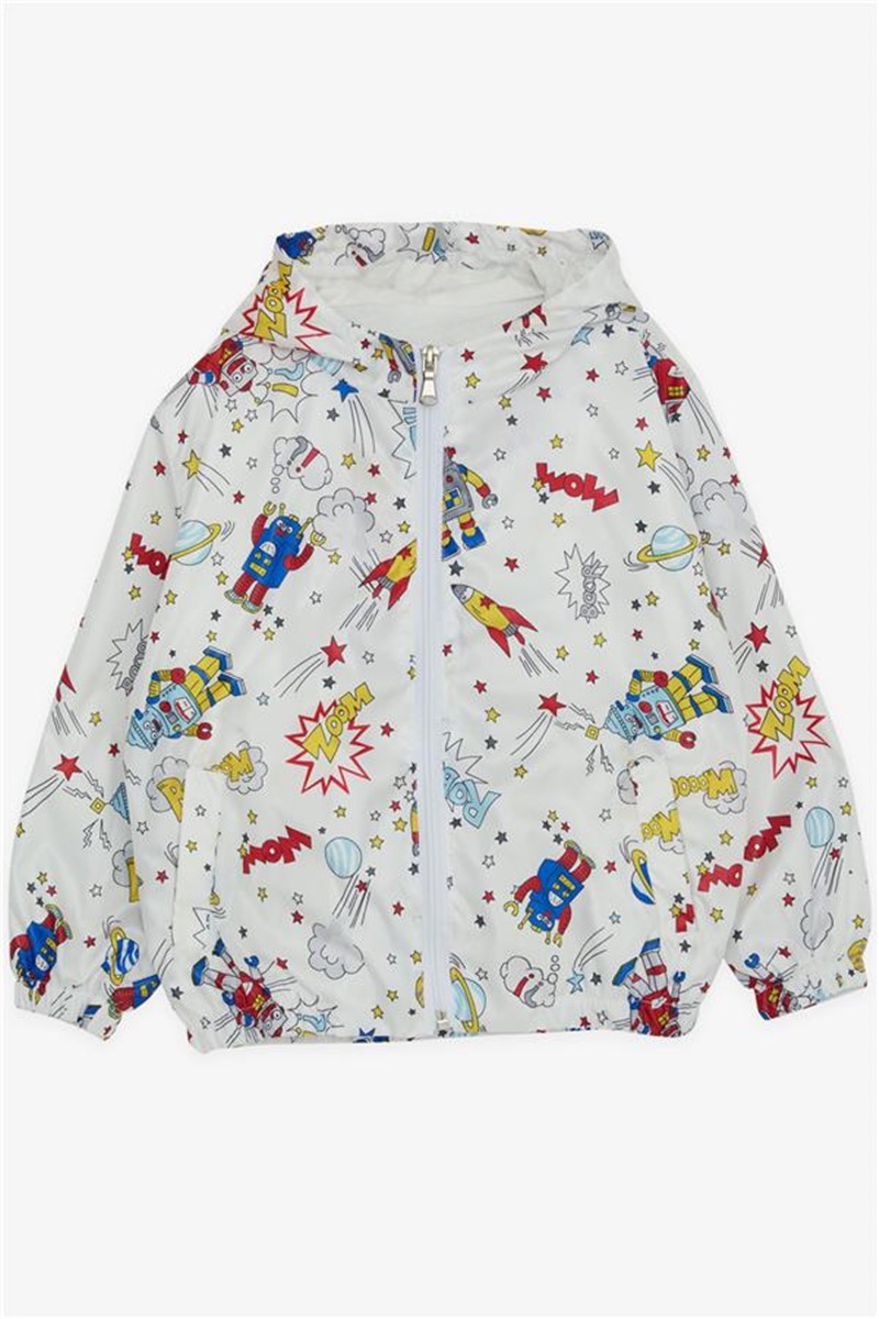Children's rain jacket for boys - White #381329
