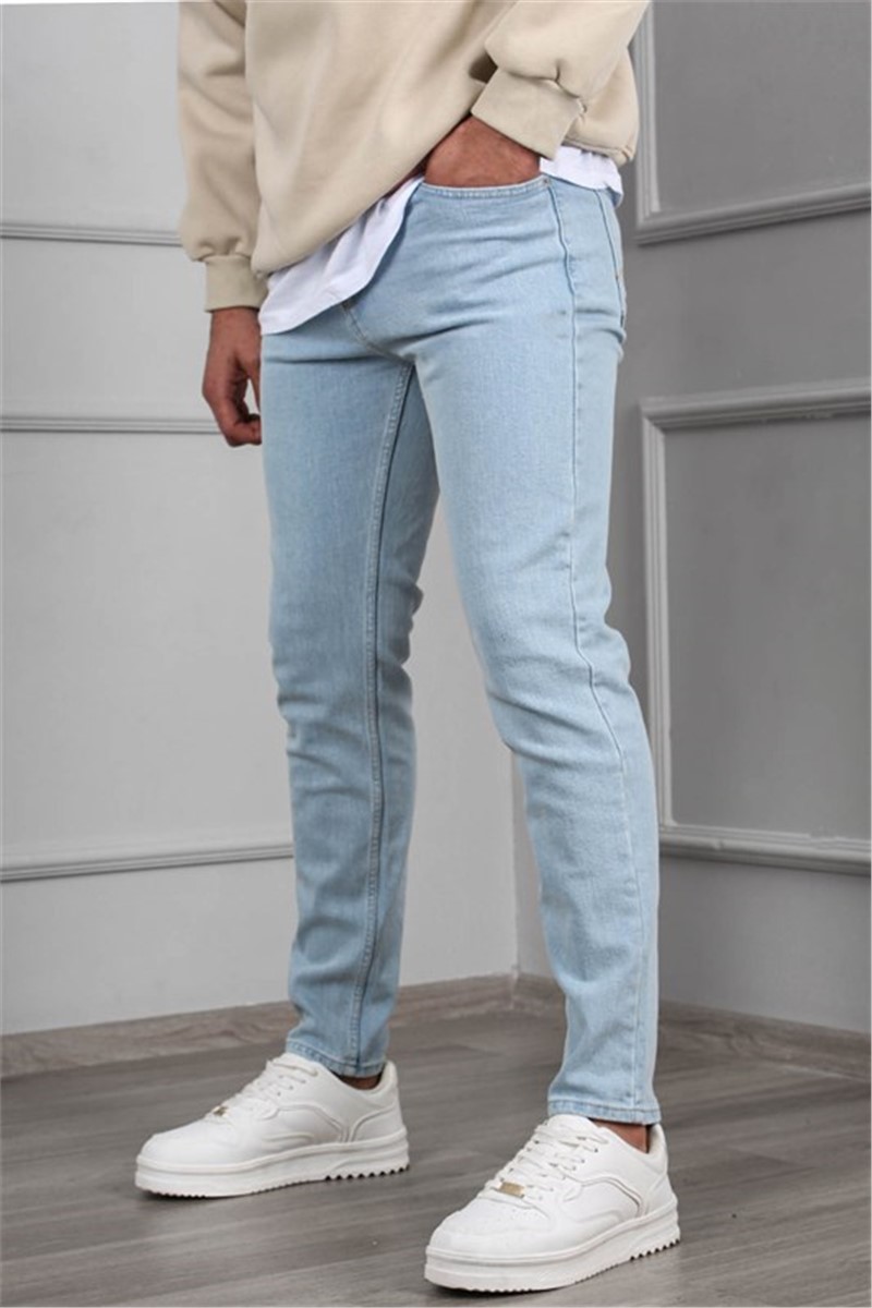 Jeans skinny da uomo 6336 - Azzurro #367690