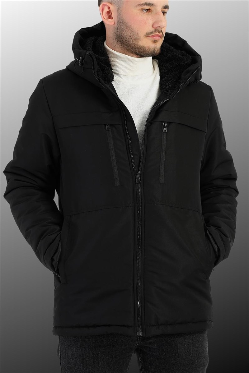 Jaqueta masculina RQPA impermeável e à prova de vento - preta #409375
