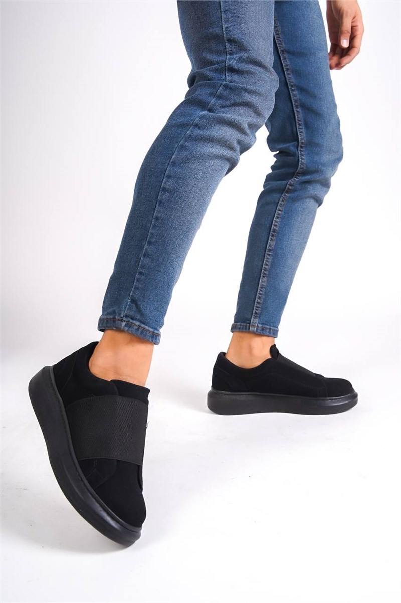 Men's Suede Casual Shoes KB-040 - Black #407115