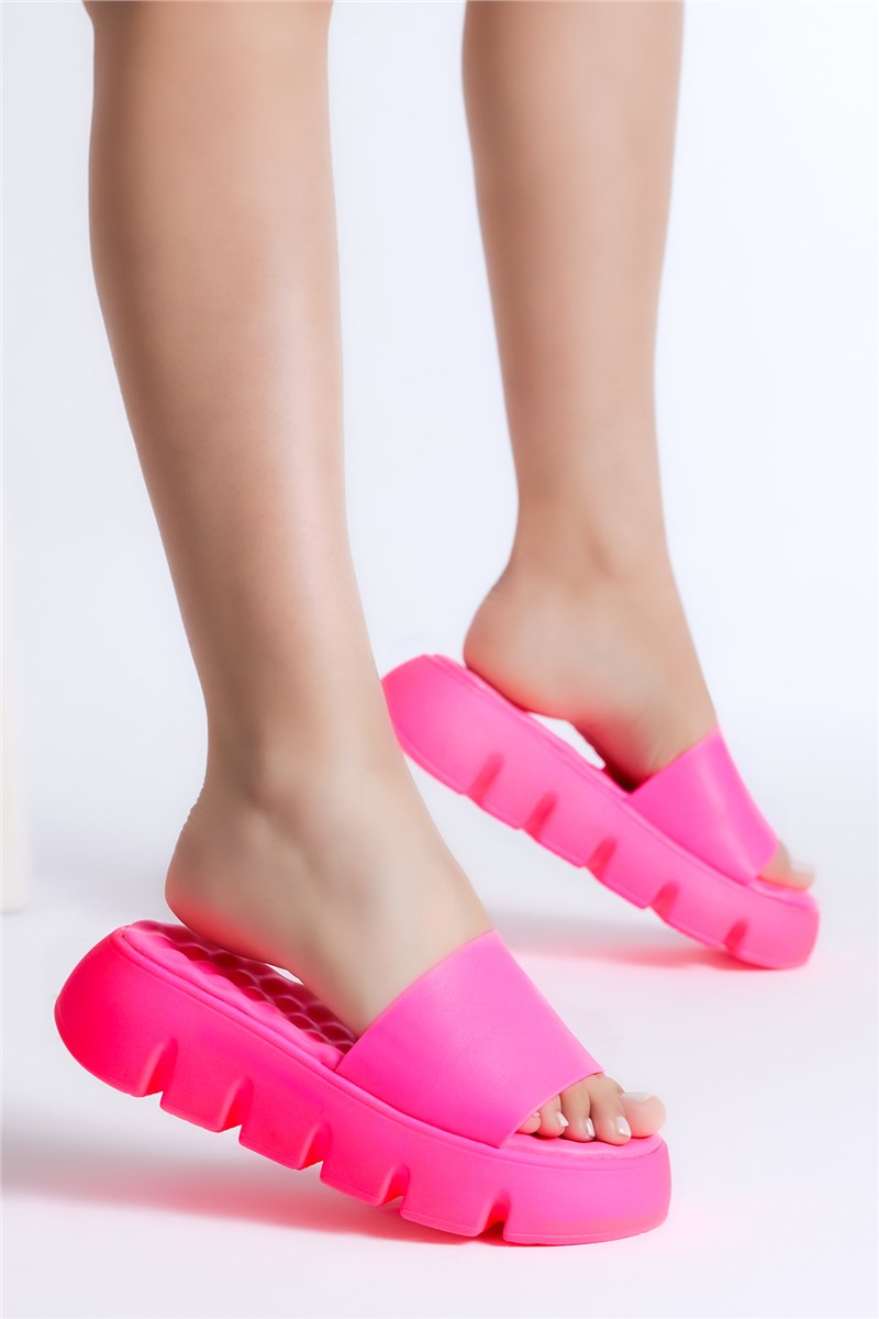 Ženske papuče s debelim potplatom - Pink #400848