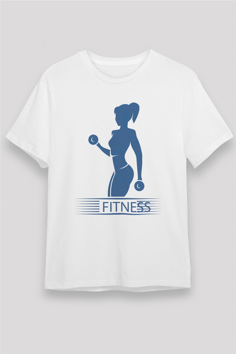 Unisex Print T-Shirt - White #372236