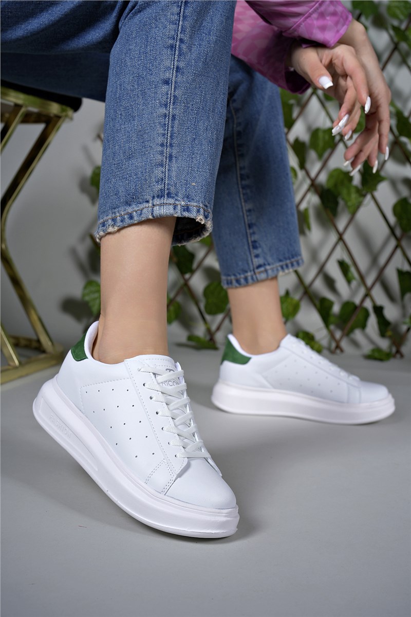 Women's Sports Shoes 0012156 - White with Green #402641