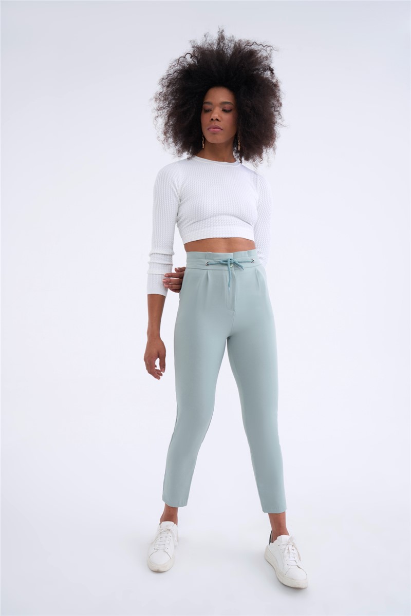 Sateen Women's Trousers - Mint #316440
