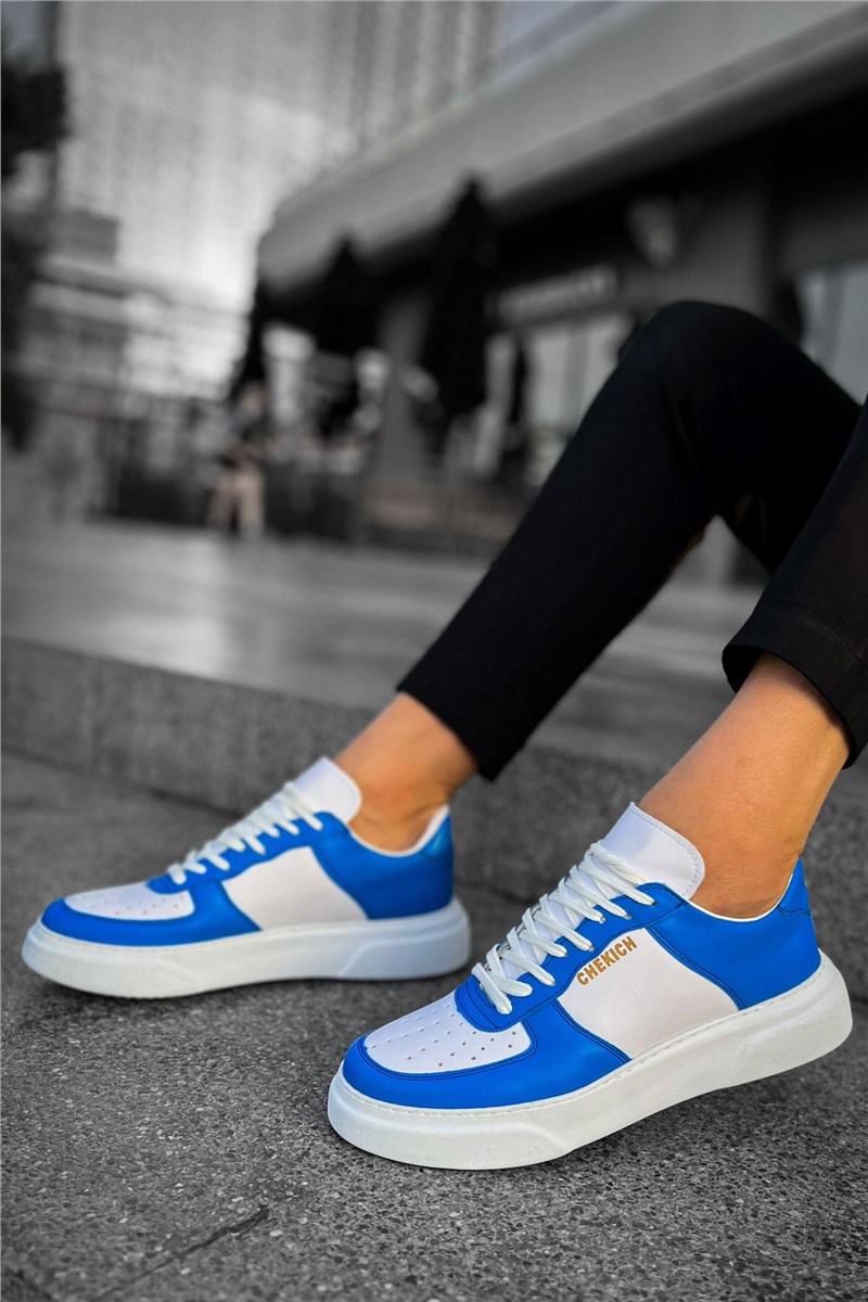 CH087 FBT Men's Sports Shoes - White with Blue #410346