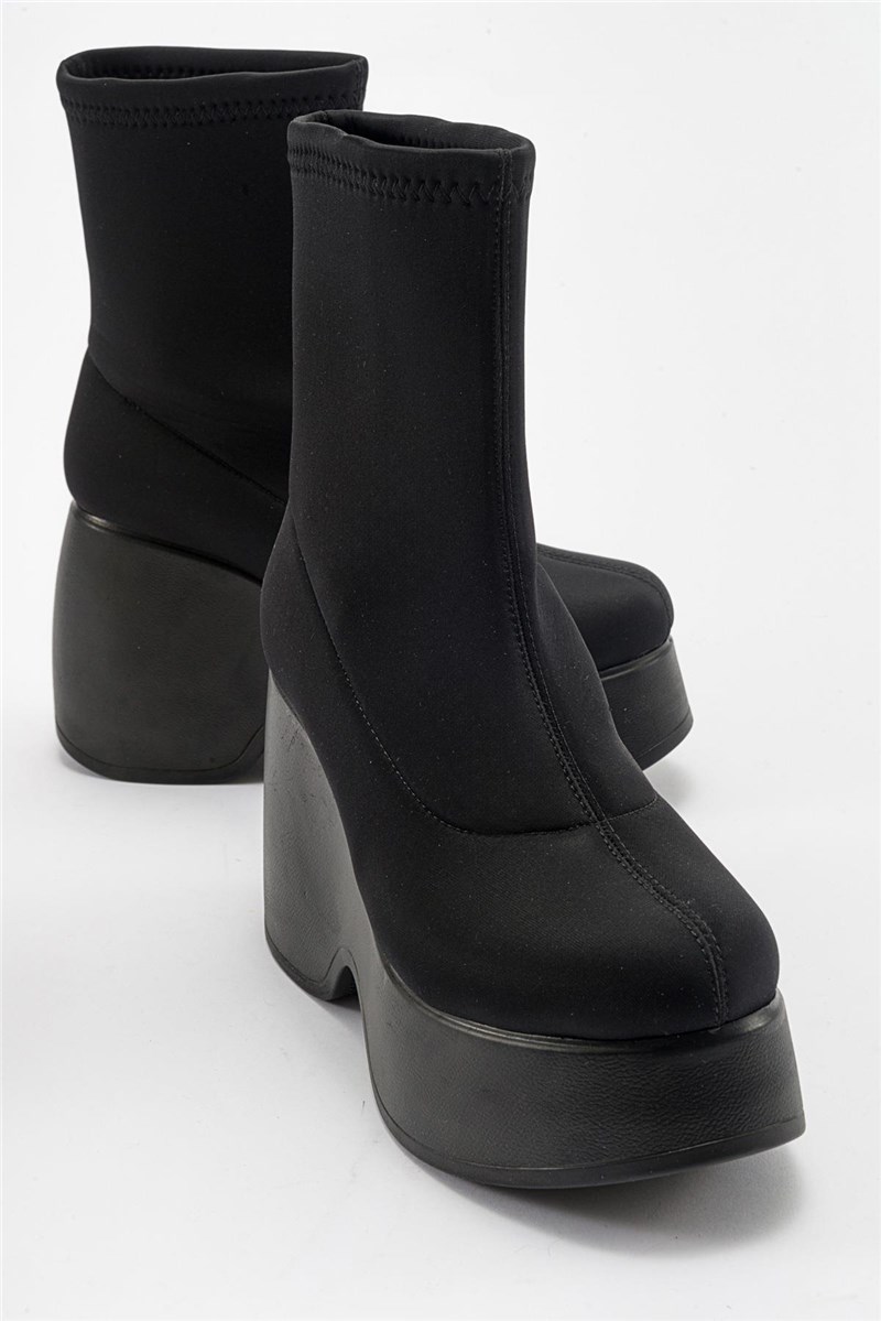 Women's Platform Boots - Black #410896
