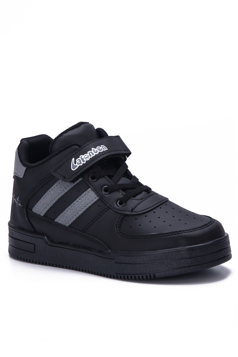 Dječje sportske cipele na čičak EZ716 - crne s dimno sivom #394132