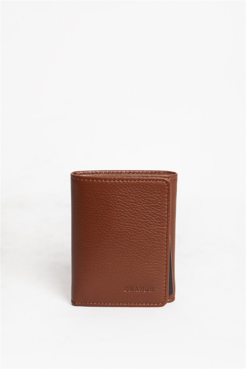 Genuine Leather Men's Wallet 1414 - Taba #366204