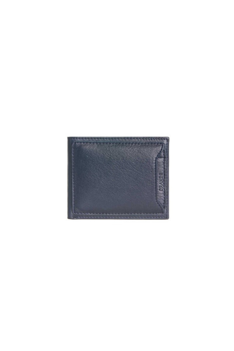 Men's leather purse 1595 - Dark blue #334013