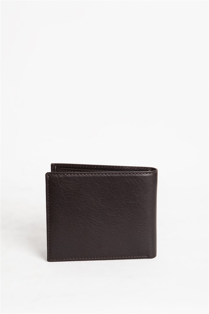Men's Genuine Leather Business Card Wallet1595 - Dark Brown #366213