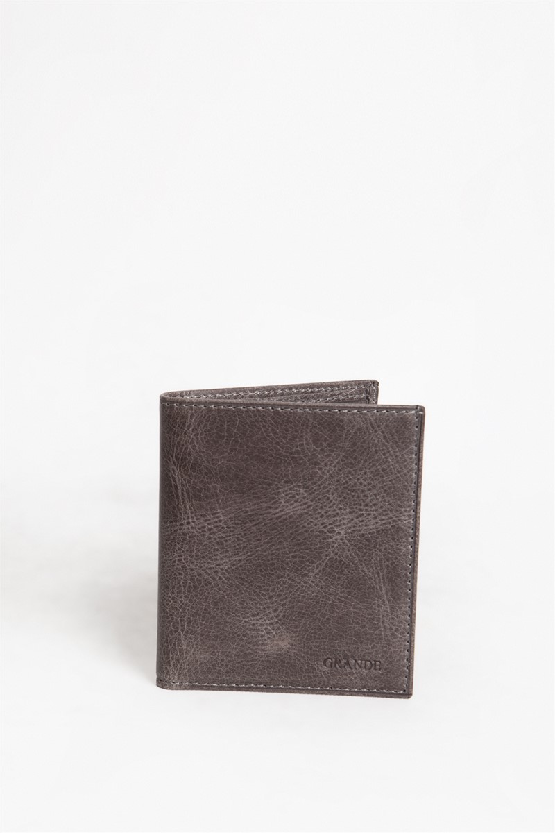 Men's Genuine Leather Wallet 1720 - Gray #366184
