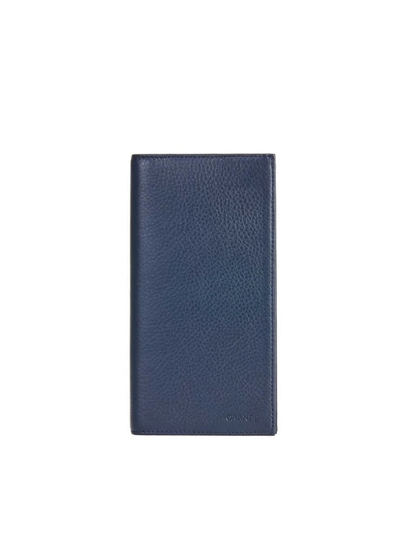 Men's leather purse 1764 - Dark blue #334016