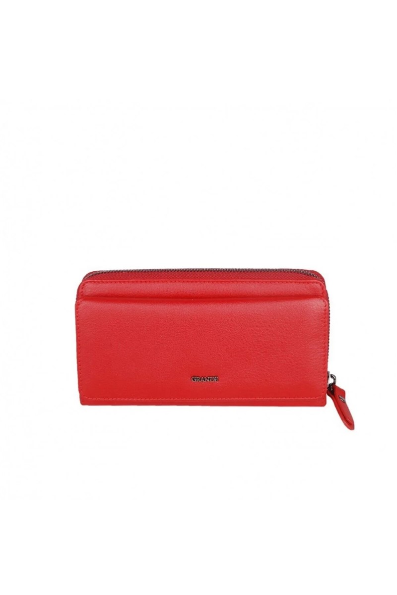 Women's leather wallet 2606 - Red #333974