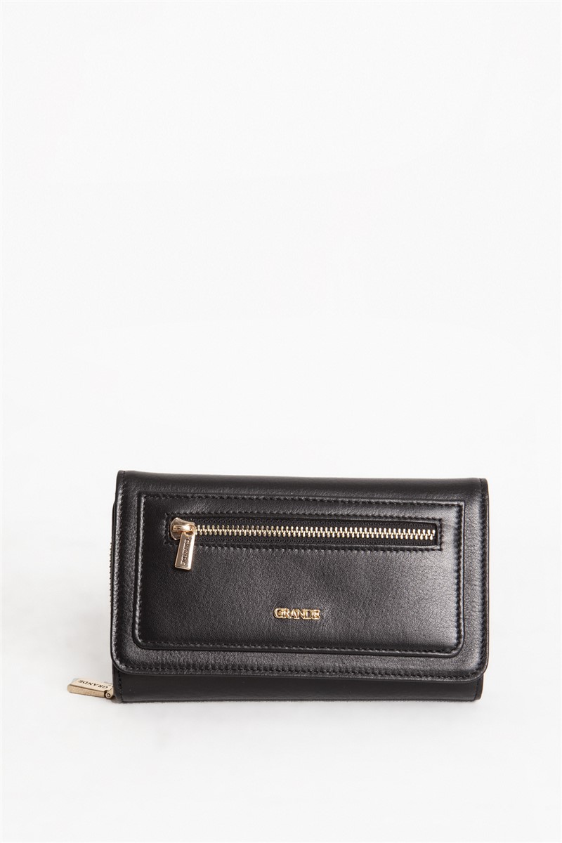 Borsa da donna in vera pelle 2715 - Nera #366222