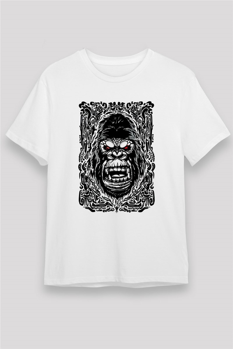 Unisex Print T-Shirt - White #374063