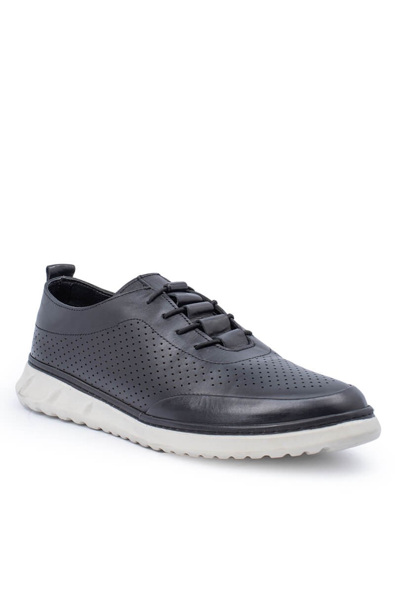 ALEXANDER GARCIA Men's Genuine Leather Casual Shoes - Black 20230321093