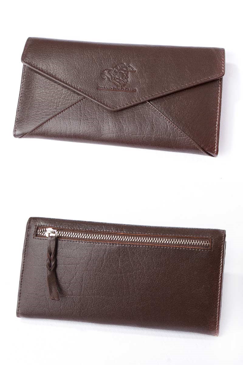 GPC Women's Leather Wallet - Dark Brown #9979127