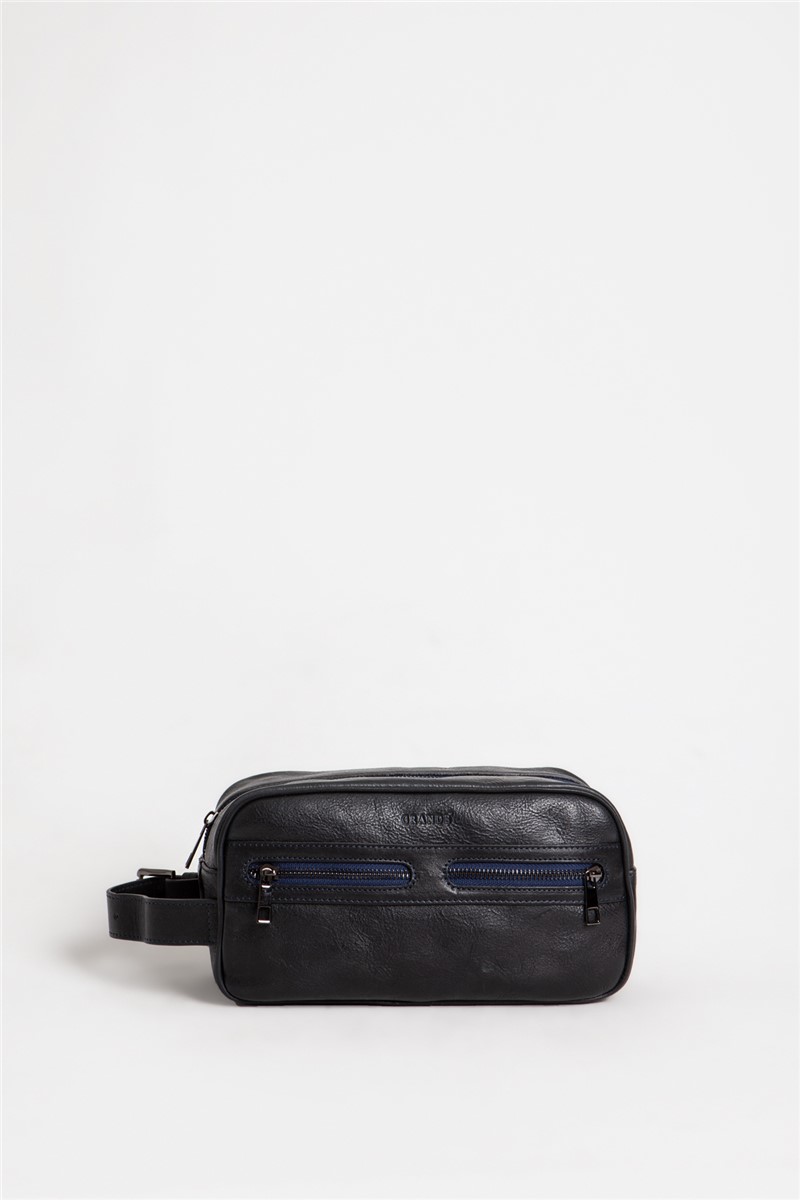 Women's leather bag 9004 - Dark blue #321446