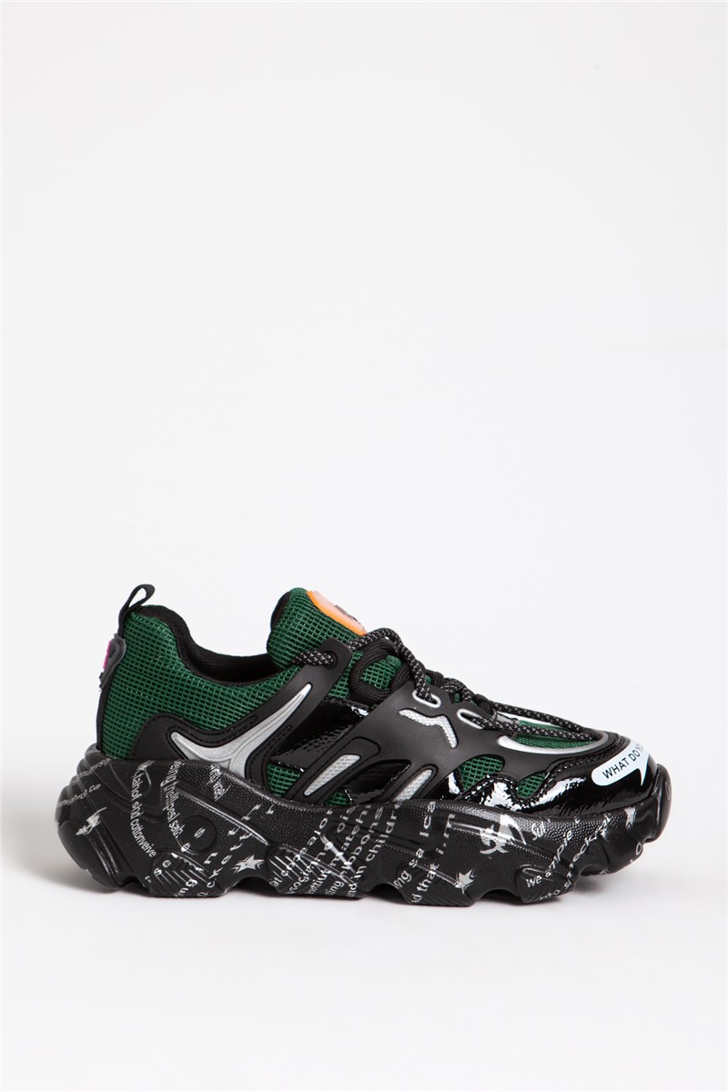 Ženske sportske cipele 351 - zeleno-crne #317560