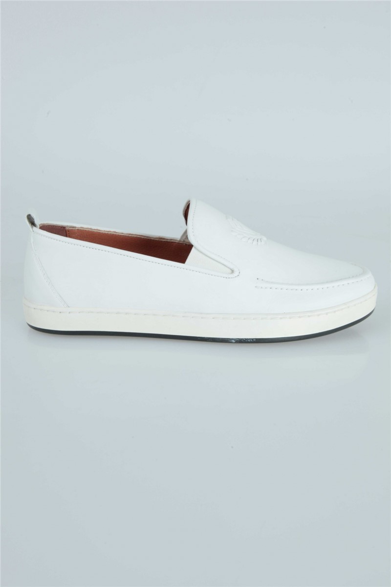 Centone Men's Real Leather Shoes - White #268822