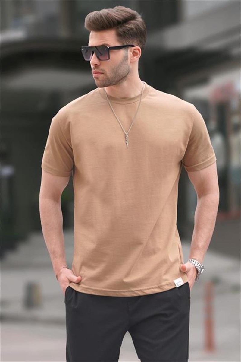 Men's Regular Fit T-Shirt 6131 - Cappuccino Color #395165