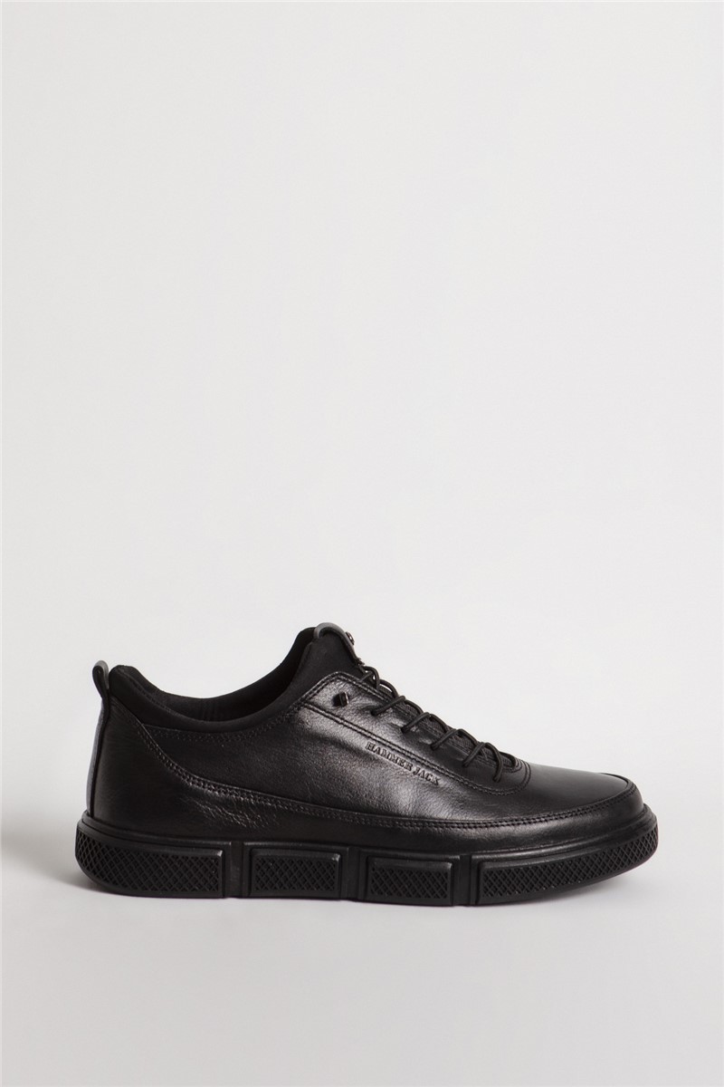 Sapatos masculinos de couro genuíno HAMMER JACK 102 19676-M - Preto #358177
