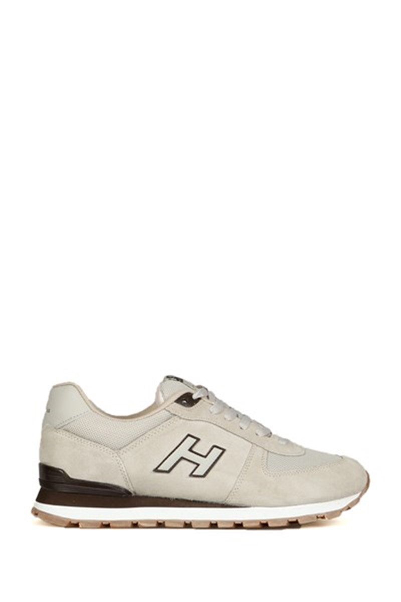 Sapatos esportivos masculinos de couro genuíno Hammer Jack - Bege #368507