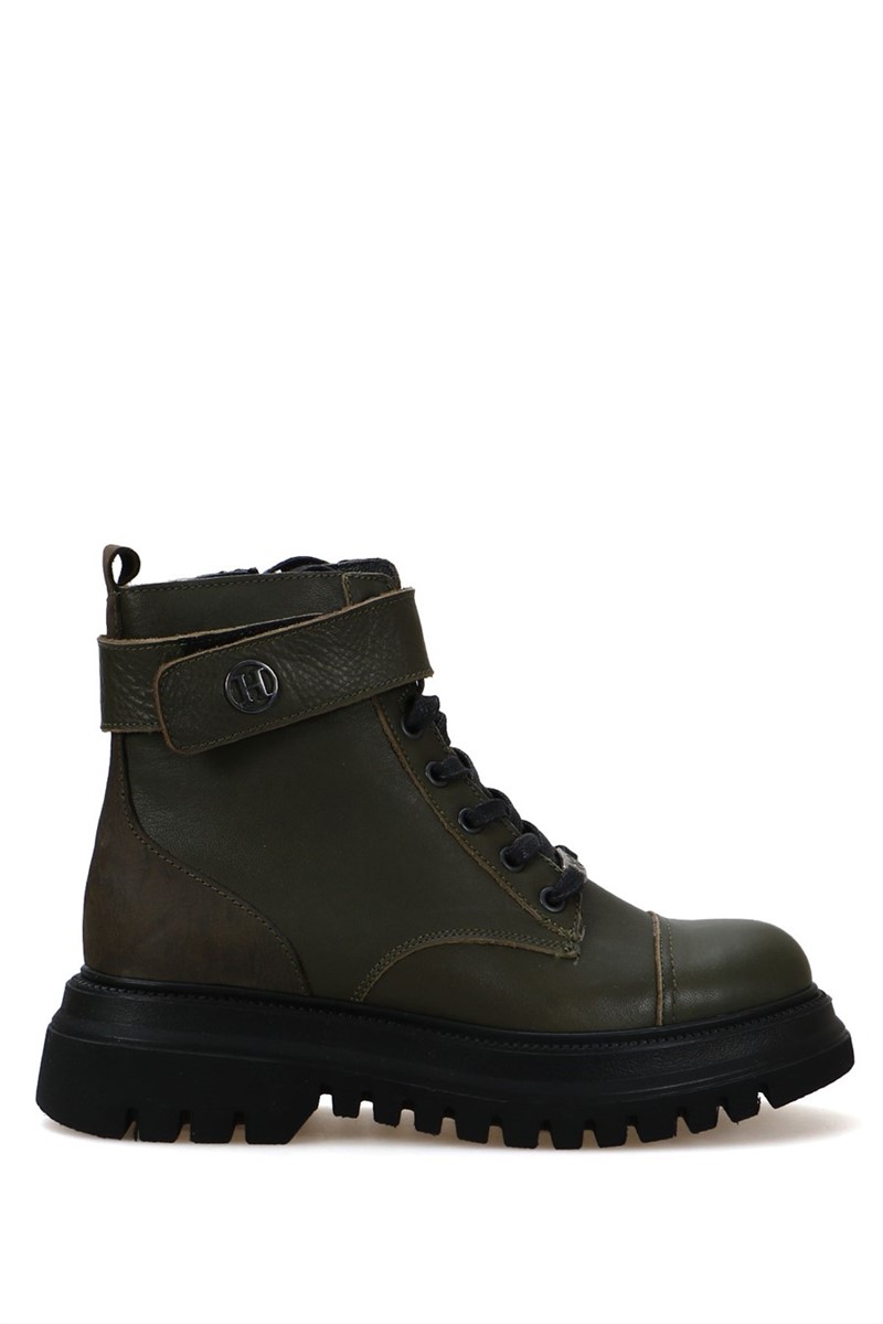 Hammer Jack Women's Genuine Leather Boots - Khaki #368663