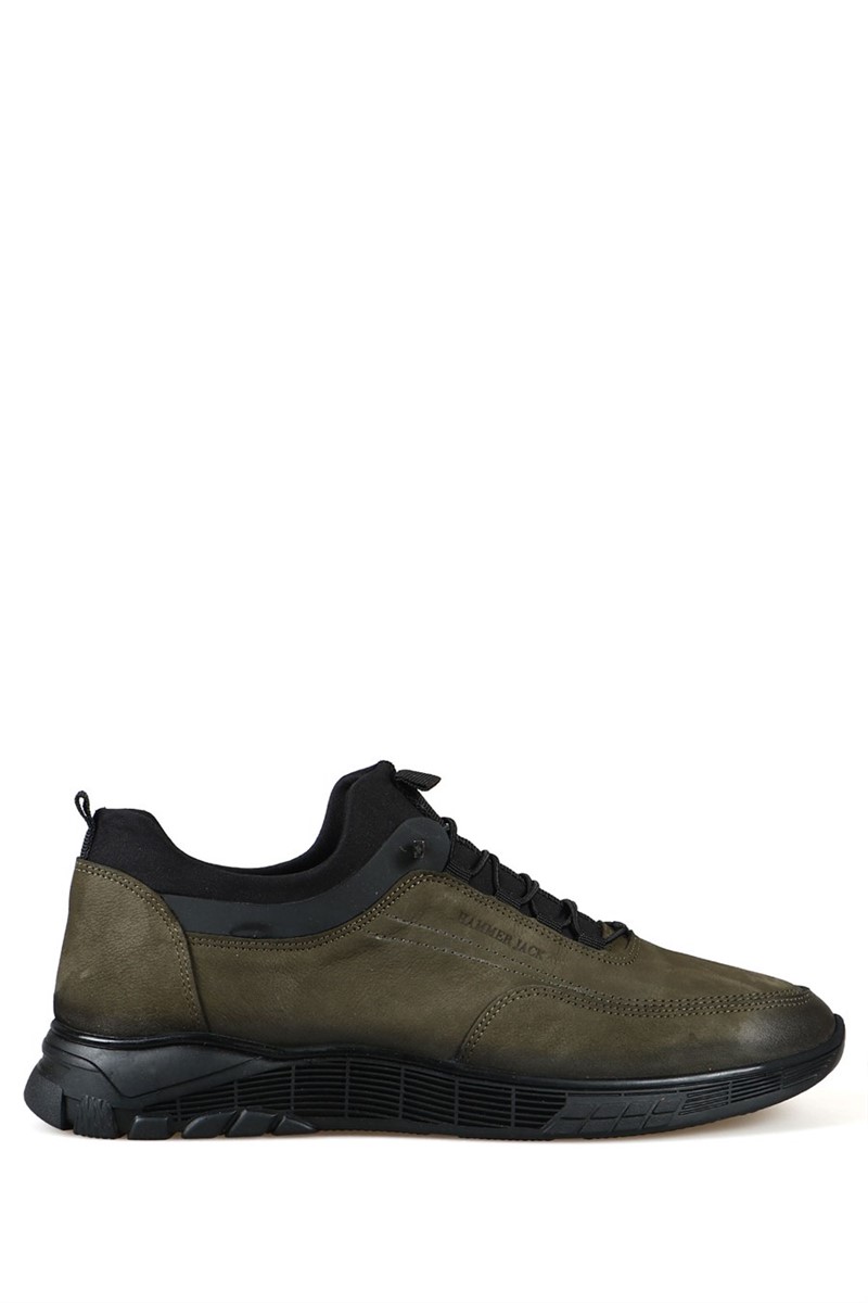 Hammer Jack Men's Genuine Leather Sports Shoes - Khaki #368803