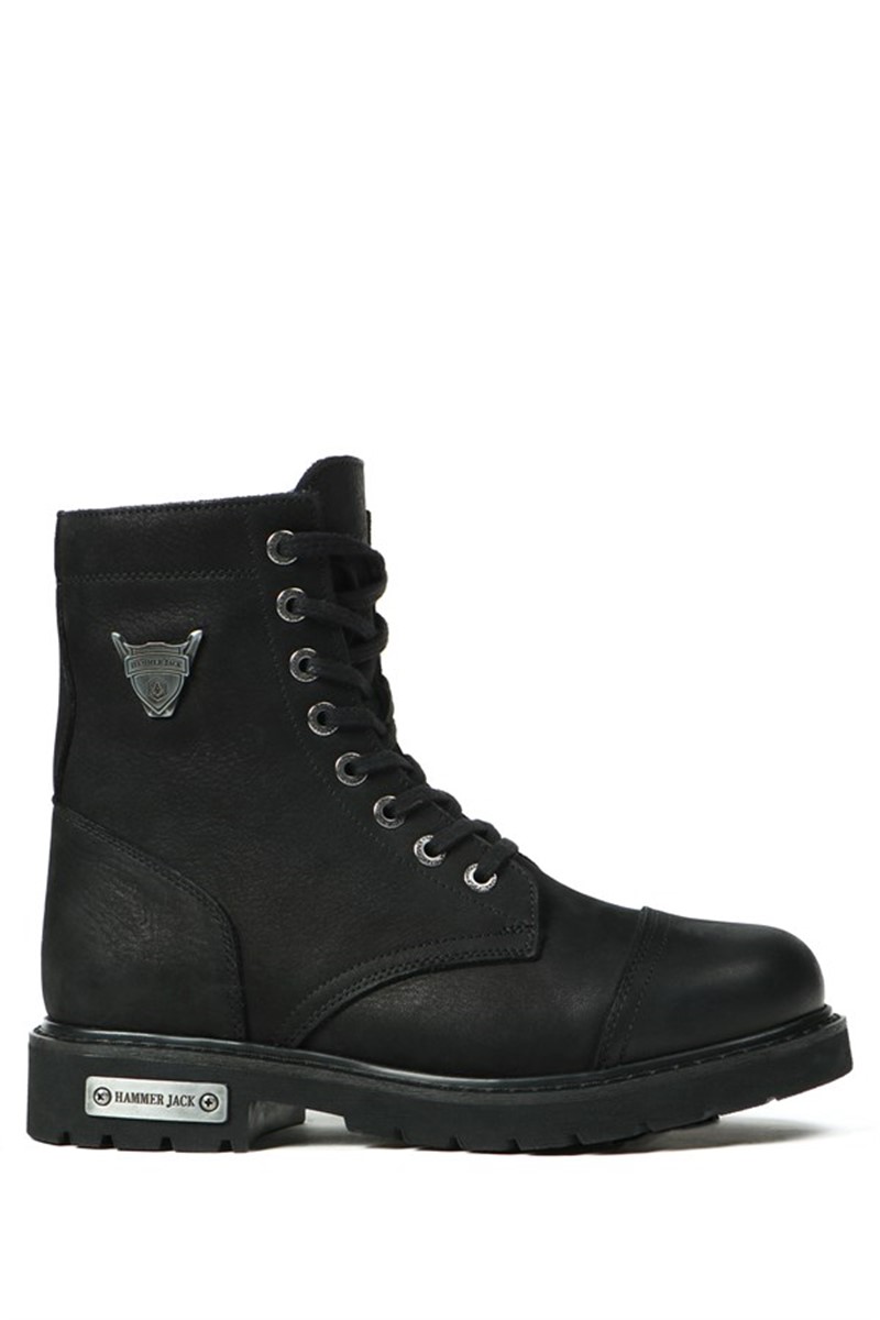 Hammer Jack Men's Genuine Leather Boots 102 18505-M - Black #368110