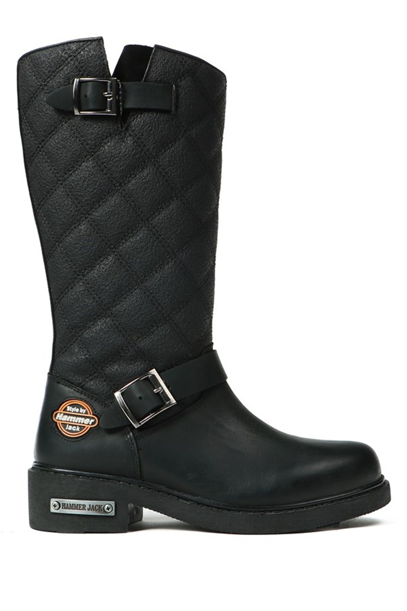 Hammer Jack Women's Genuine Leather Boots 102 15980-Z - Black #368056