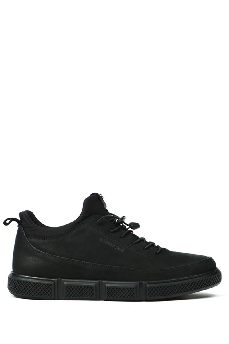 Hammer Jack Men's Genuine Leather Casual Shoes - Black #368278