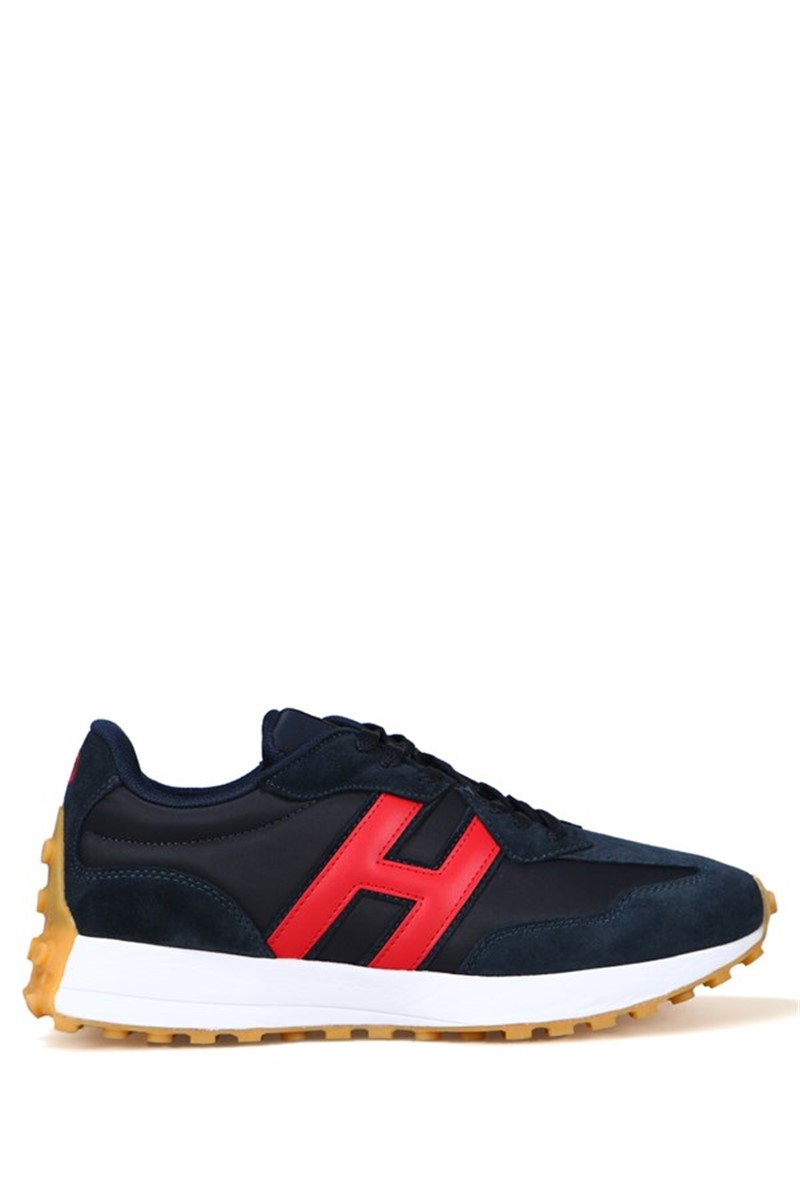 Hammer Jack muške sportske cipele od prave kože - tamnoplave s crvenim #369010