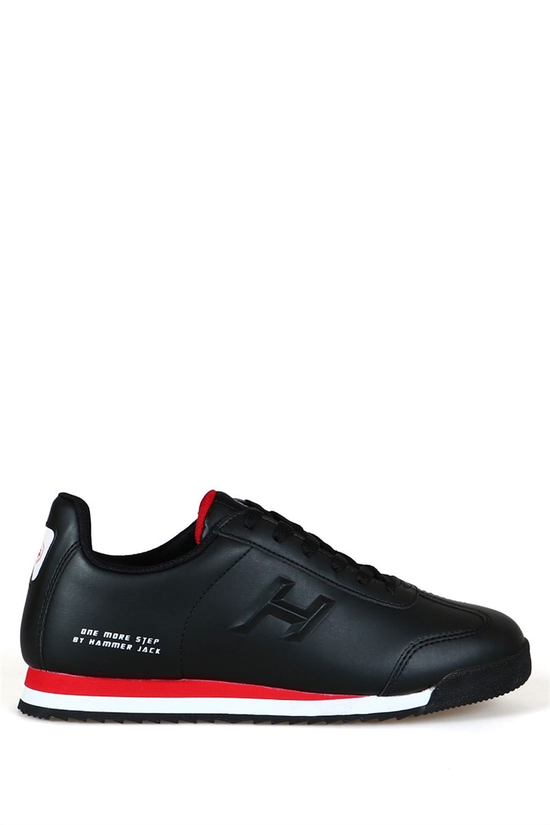 Hammer Jack Women's Lace Up Athletic Shoes - Black with Red #368857