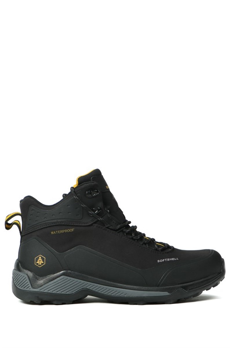 Botas impermeáveis ​​masculinas Hammer Jack 101 21664-M - pretas com amarelo #368905 