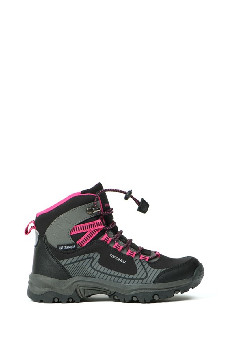 Hammer Jack Kids Waterproof Boots - Black with Pink #368415