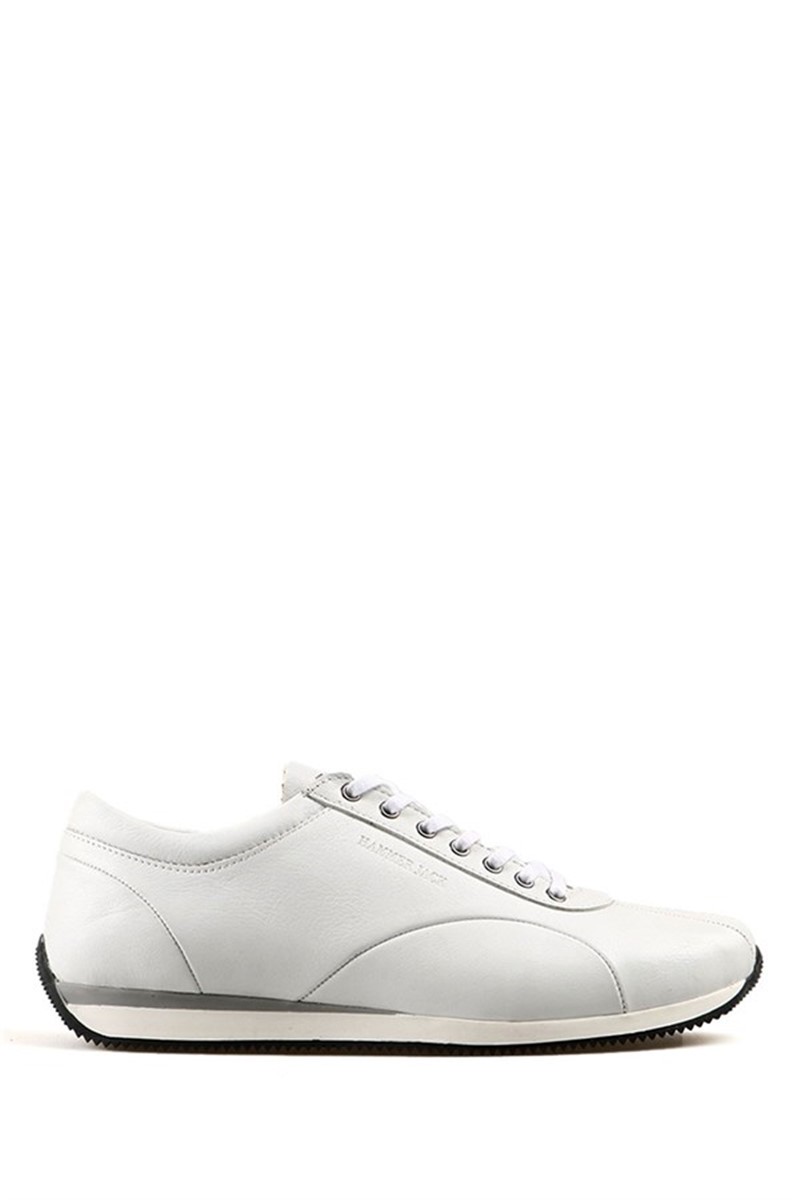 Sapatos casuais masculinos de couro genuíno Hammer Jack - Branco #368329