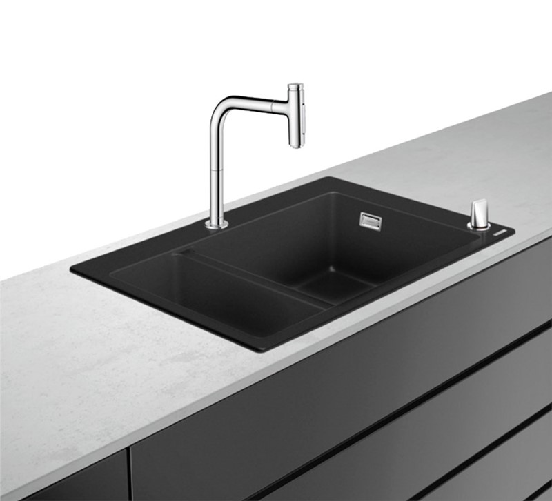 Hansgrohe set kuhinjski sudoper sa slavinom - Crna #343893