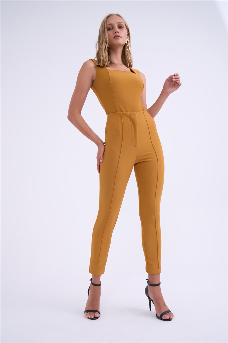 Women's high waist pants - Mustard #323992