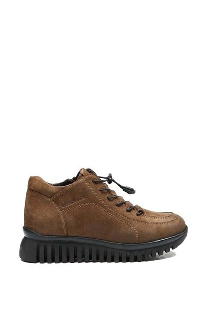 Hammer Jack Women's Short Genuine Leather Boots - Brown #368120