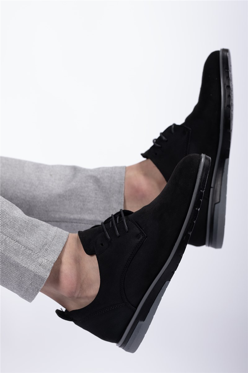 Men's Suede Casual Shoes 0012206 - Black #402604