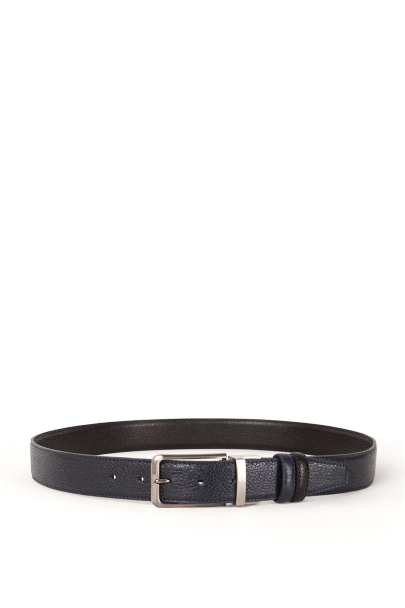 Men's Genuine Leather Belt 506 - Dark Blue #386655