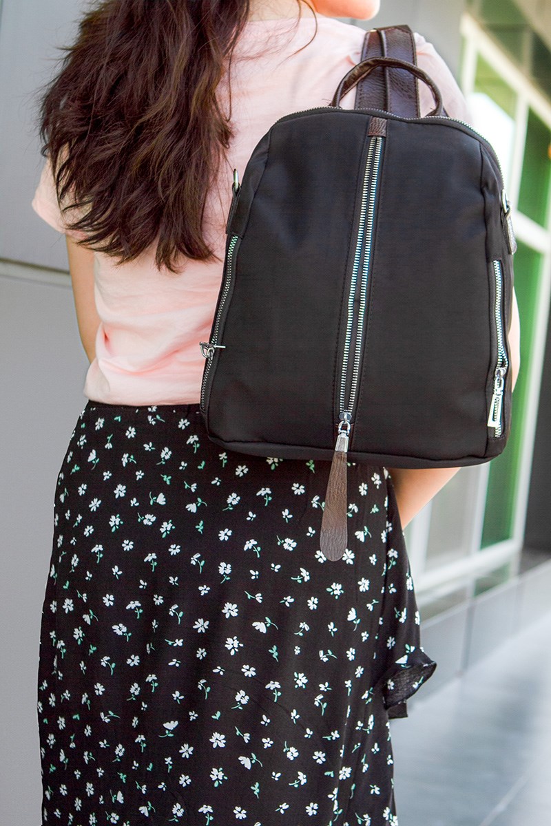 Ženski svakodnijevni ruksak-torba - Crna 20230704173