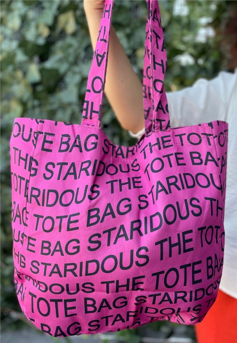 Textile handbag - Bright pink #407682