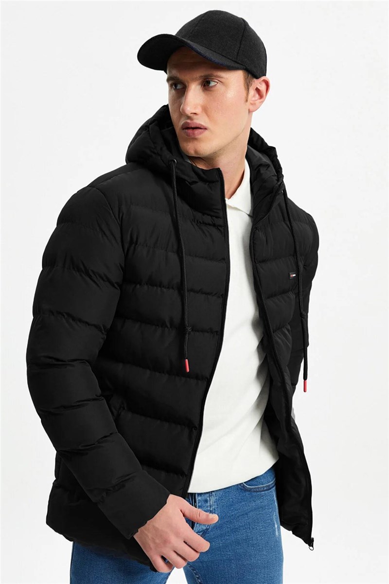 Men's Waterproof Windproof Fleece Lined Jacket RCDM-190 - Black #408155