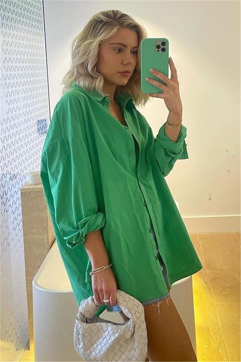 Women's Oversize Shirt MG1794 - Green #394859